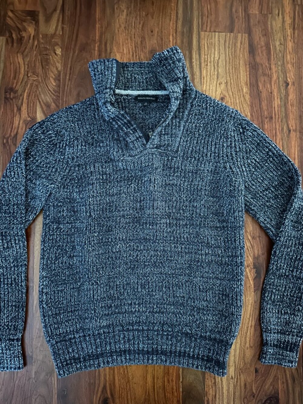 Banana Republic, Heavy Knit Pullover Sweater, 1/4 Zip, Men Size M
